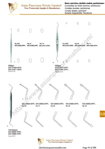 Bone Chisels, periosteal elevators, Volkmann, Brums, Bone curettes, double ended, periotomes