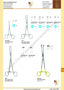 Skin booklets, tissue grasping forceps, Dura hooks, skin booklets, Kilner, Gillies, Joseph, Scharf