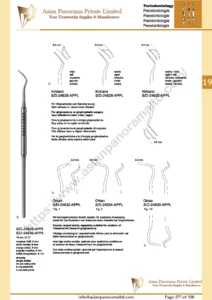 Periodontology, Kinkland, For gingivectomy or gingivoplasty surgery. Very effective in retro molar region, Orban, Single Ended